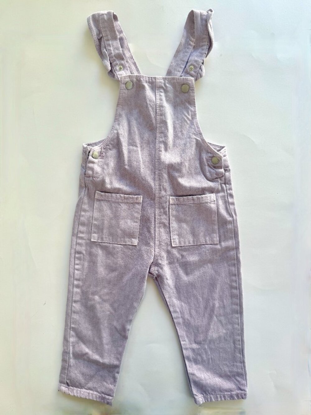 Zara Baby Girls Lavender Ruffle Overalls 18-24M